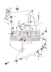 1785119K00, Hose, Radiator Inlet, Suzuki, 1